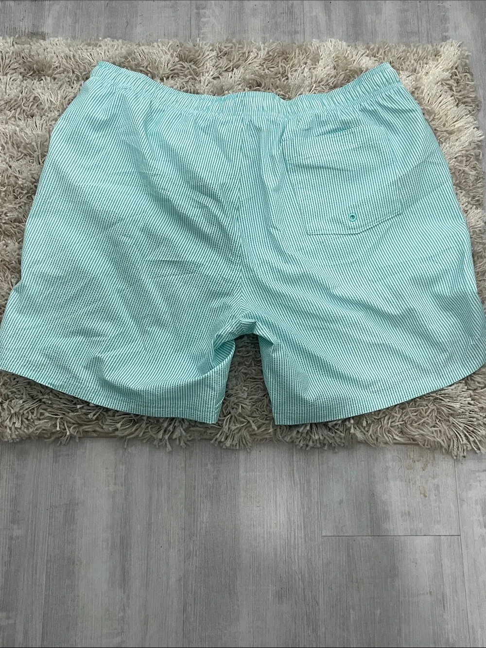 Old Navy Men's Pair of  Seersucker Swim Trunks in Balmy Air and Crayon Blue NWT